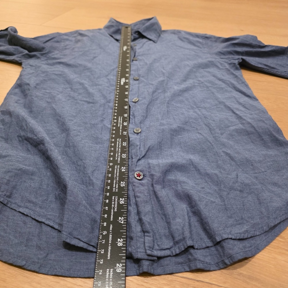 John Varvatos USA Dress Shirt Men's Size S Blue Cotton Casual Preppy Business - Picture 6 of 8